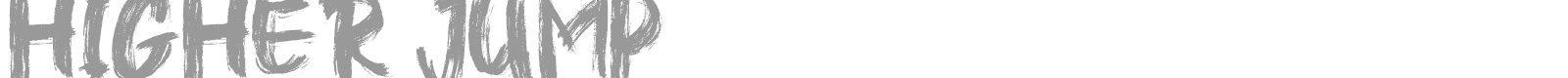 Higher Jump font preview